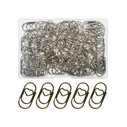 100 Pack Love Heart Shaped Paper Clips, Mini Paperclips Papers