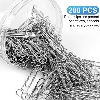 280 Pcs Large Paper Clips, 2 Inch Jumbo Paper Clips, Silver Paperclips, Stainless Steel Large Paperclips Office for Teacher Supplies School Supplies