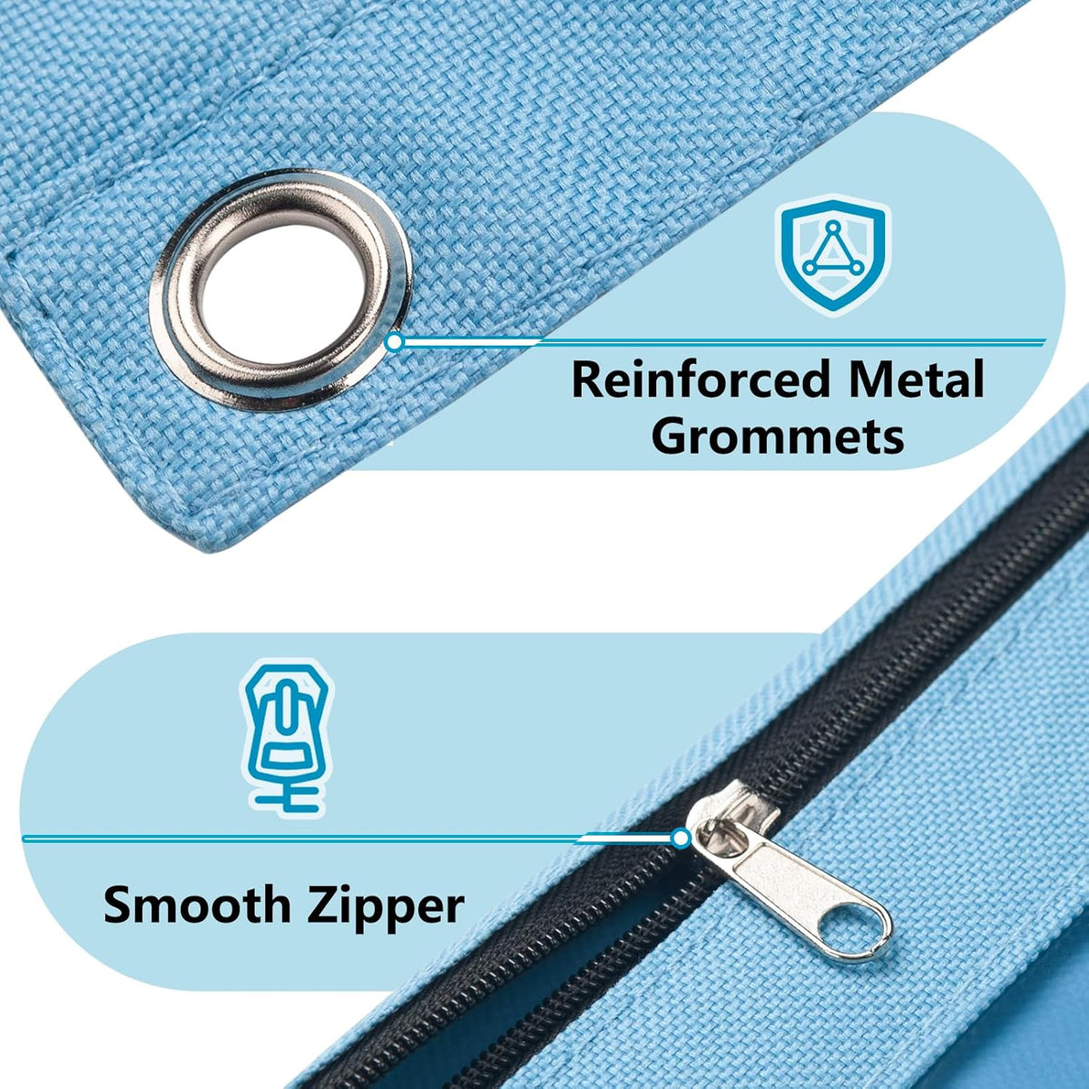 Forvencer 6 Pack Pencil Pouches for 3 Ring Binder, Smooth Zipper Pencil Bag