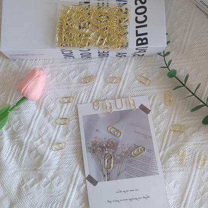 100 Pack Love Heart Shaped Paper Clips, Mini Paperclips Papers