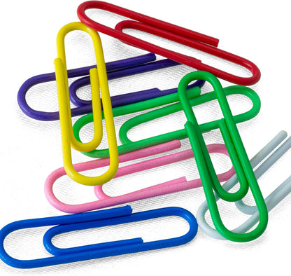 Officemate Vinyl Coated #2 Paper Clips, Assorted Colors, Tub of 1000 (97634)