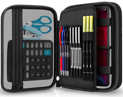 Zannaki Big Capacity Storage Pouch Marker Pen Pencil Case Simple Stationery Bag Box Art Tool & Sketch Storage Boxes for Bullet Journal Middle High School Office College Student Girl Women Adult Teen