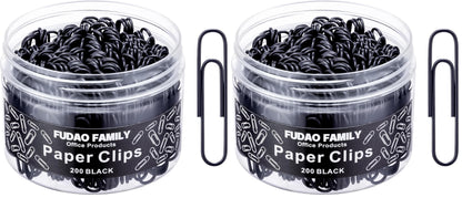 Large Paper Clips, 2 Inch Black Paper Clip, 200 pcs Jumbo Paperclips