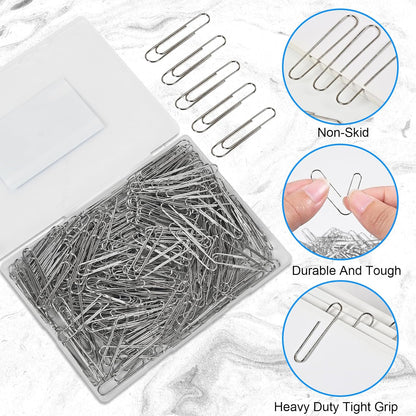 Large Paper Clips Non-Skid,2' Jumbo PaperClips,300 Pcs Metal Paper Clips.
