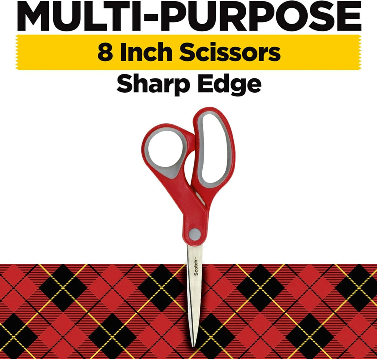 Scotch Multi-Purpose Stainless Steel All-Purpose 2 Pairs of Scissors, 8"