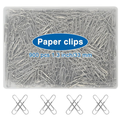400 Pcs Medium Paper Clips,1.3 inch Metal Paper Clip for Office, School.