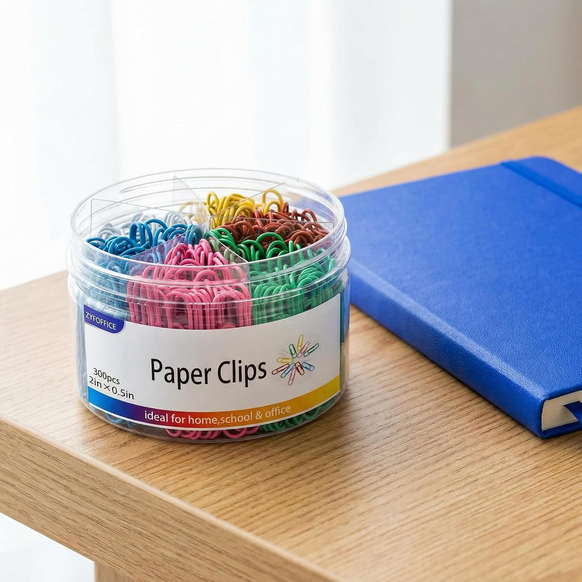 Colored Jumbo Paper Clips, 2 Inch (50mm), 300PCS