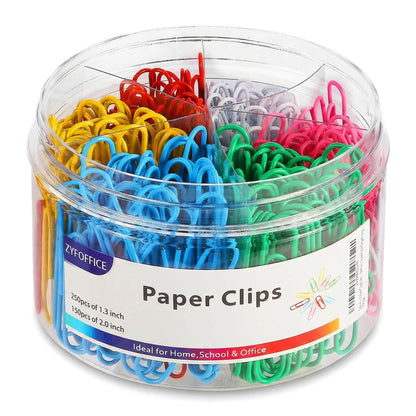 Colored Jumbo Paper Clips, 2 Inch (50mm), 300PCS