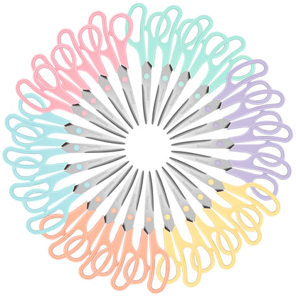 6 Pcs 8” Scissors, Sharp Stainless Steel Comfort Grip for Everyday Use