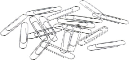 Amazon Basics Jumbo Size Office Paper Clips, Non-Skid, Silver, 1000 Count, 10 Packs of 100, A7072557