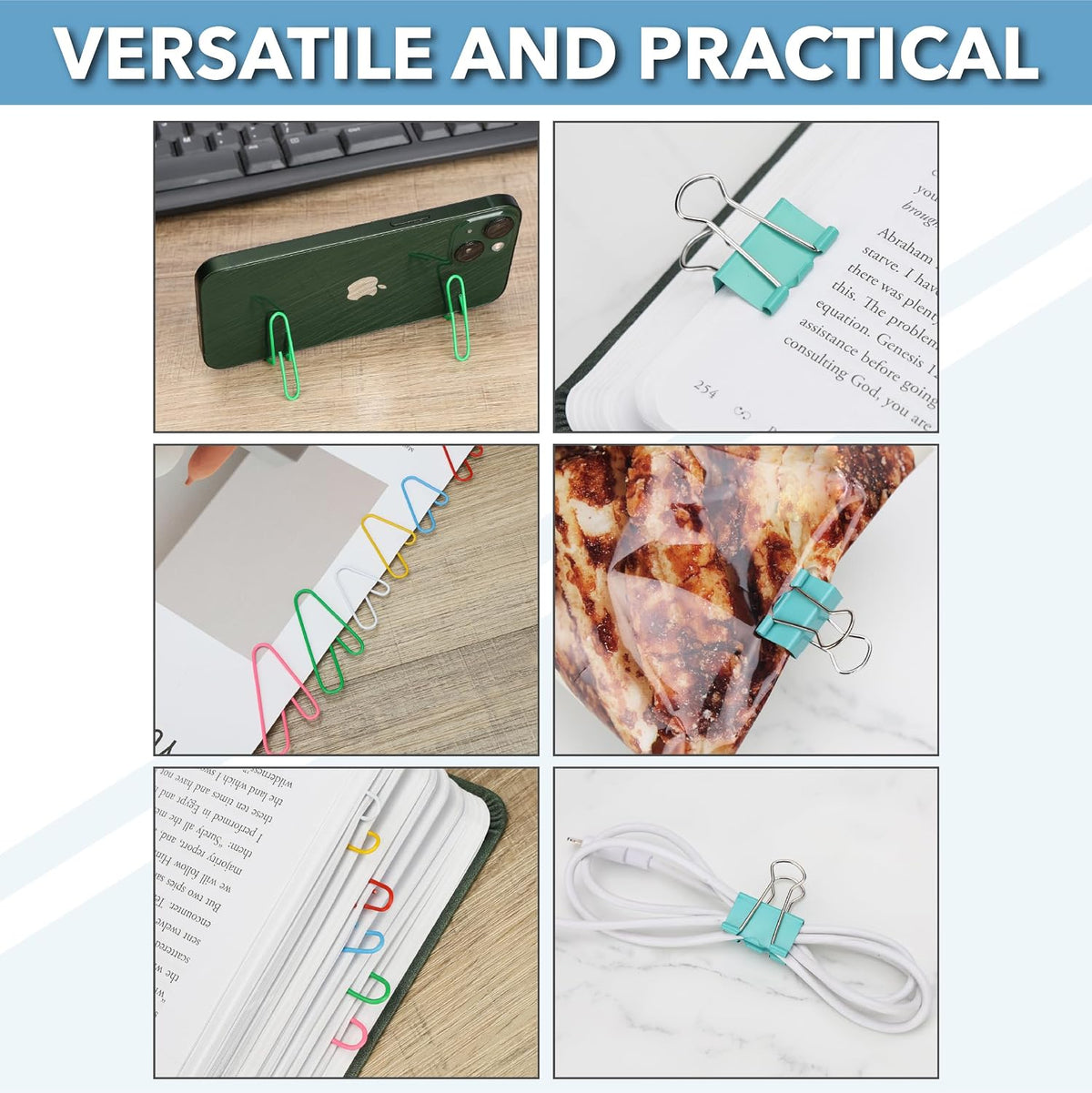 Mr. Pen- Paper Clips and Binder Clips Set, 440 pcs