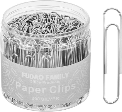 Jumbo Paper Clips, 2 Inch Paper Clip, 200 pcs Large Paperclips
