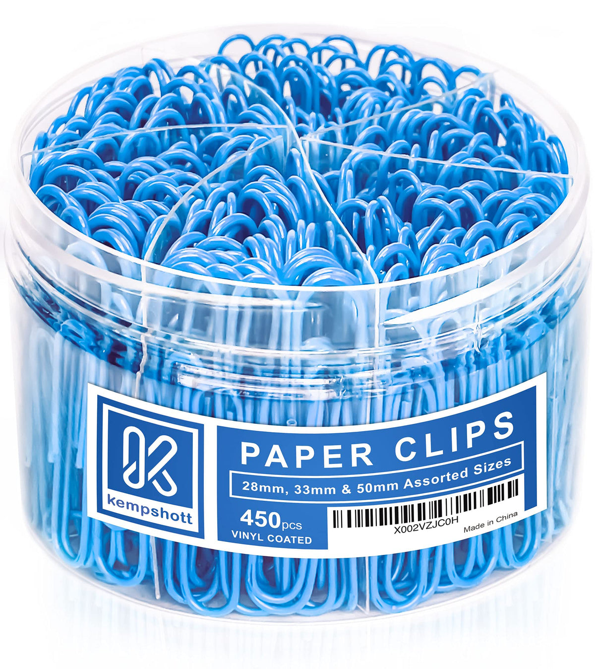 Kempshott 250 Large Paper Clips Smooth, Jumbo Paper Clips for Paperwork Ideal for Home, School and Office Use (Large, Silver)