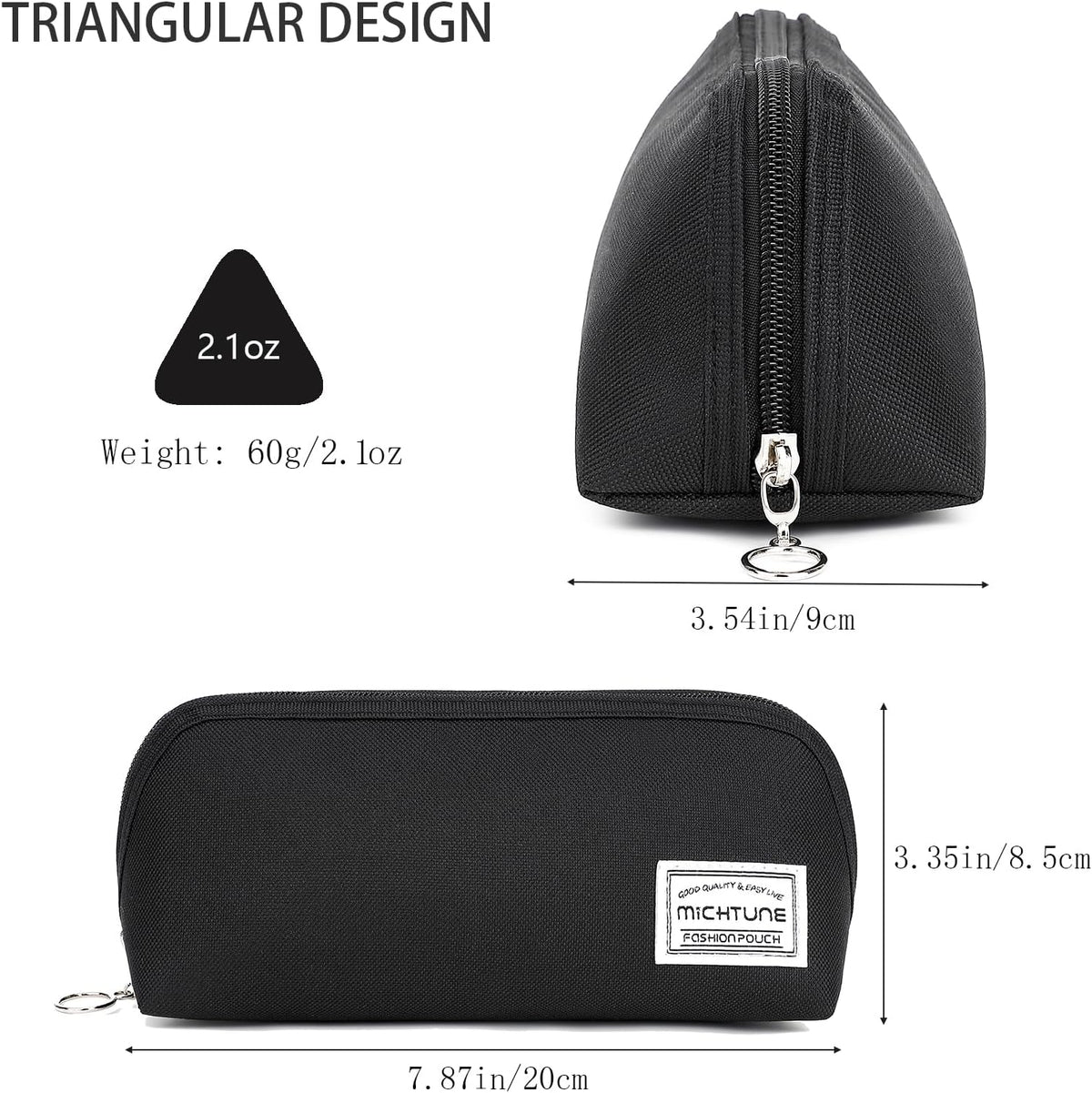 Pencil Case,Large Opening Pencil Pouch,Zipper Closure,Portable Stationery Organizer pencil bag,Office Travel Multi-Purpose Bag
