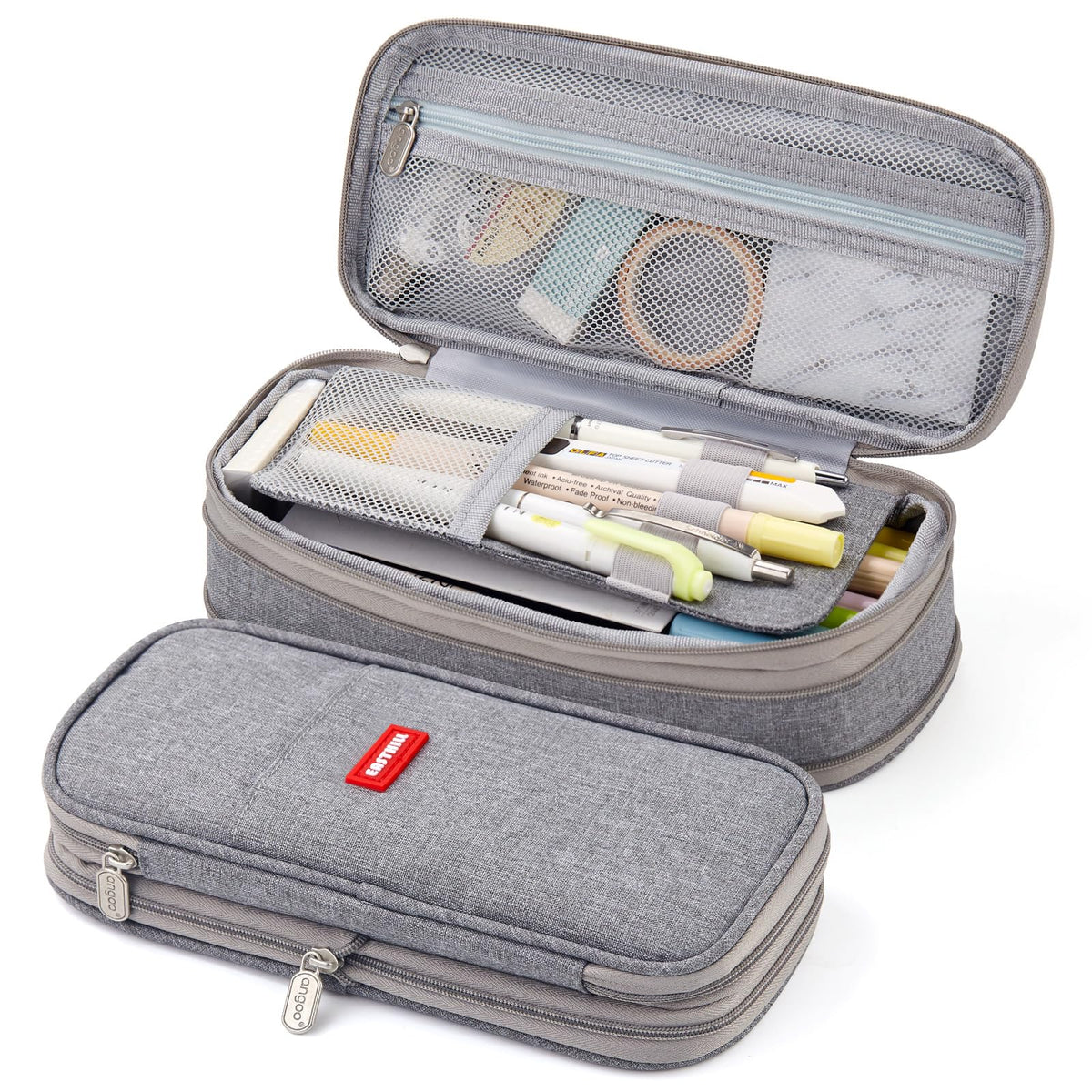 EASTHILL Big Capacity Pencil Pen Case Office College School Large Storage High Capacity Bag Pouch Holder Box Organizer Blue (Cyan)