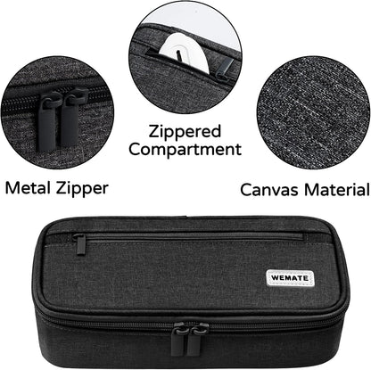WEMATE Pencil Case, Large Storage Organizer, Makeup Bag, Teacher Must - have, Big Pencil Pouch, Marker Case for College