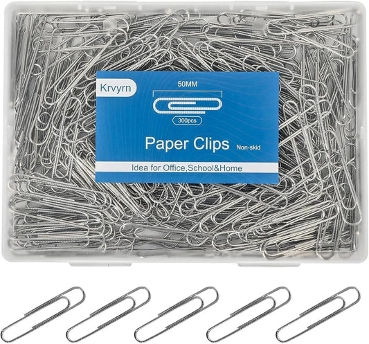 Large Paper Clips Non-Skid,2' Jumbo PaperClips,300 Pcs Metal Paper Clips.