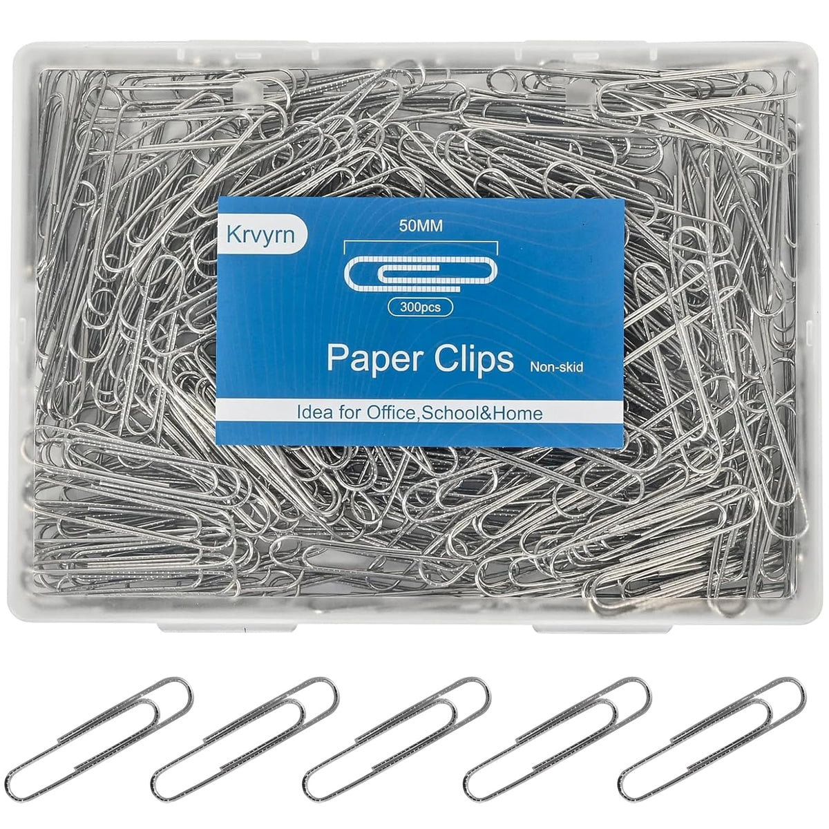 Large Paper Clips Non-Skid,2' Jumbo PaperClips,300 Pcs Metal Paper Clips.