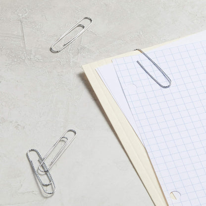 Amazon Basics Jumbo Size Office Paper Clips, Non-Skid, Silver, 1000 Count, 10 Packs of 100, A7072557