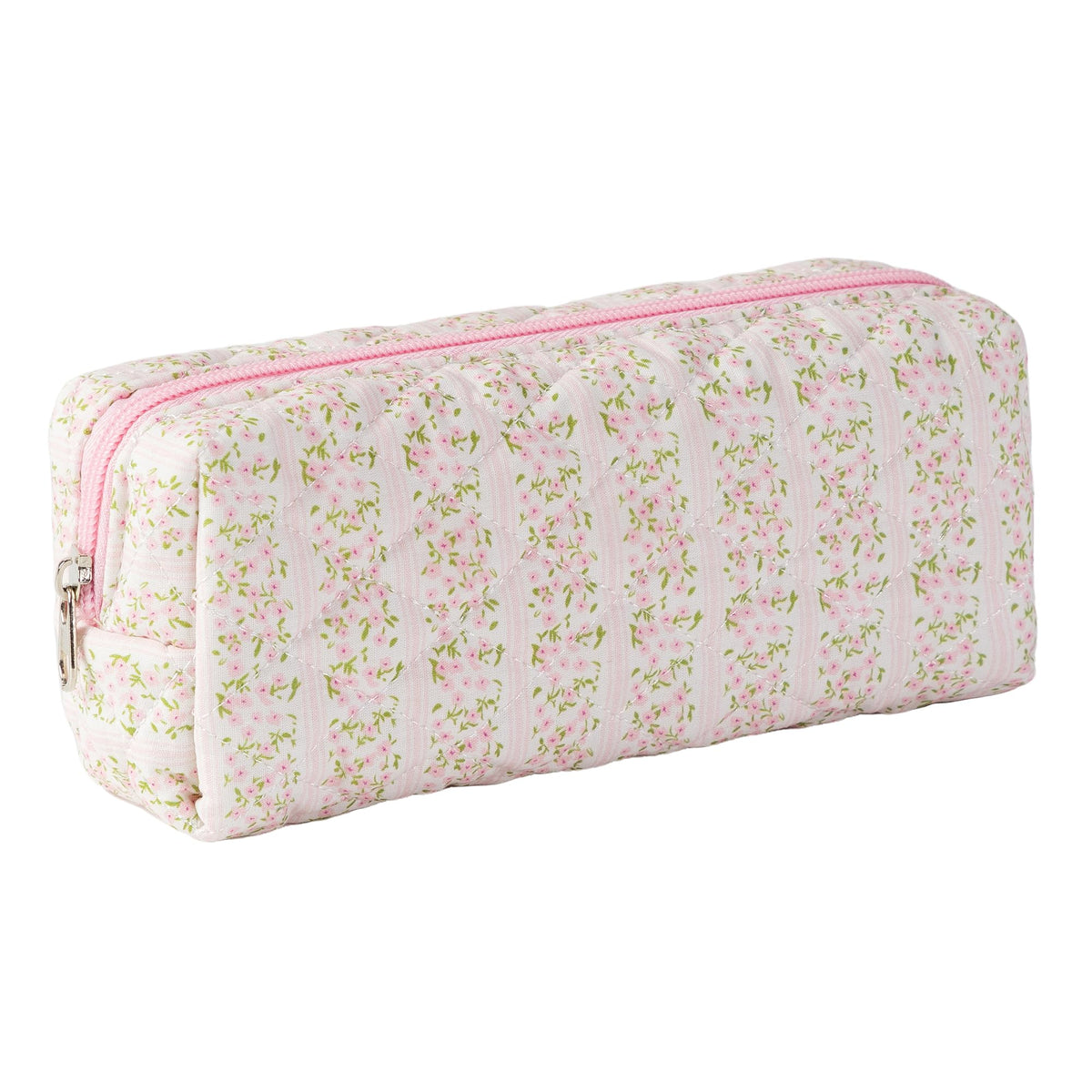 Pencil Case Office College School Storage Bag Pouch Holder Box Organizer Makeup Pouch Cosmetic Bag Aesthetic Cute Pen Case for Girls Boys Kids (Pink floral prints)