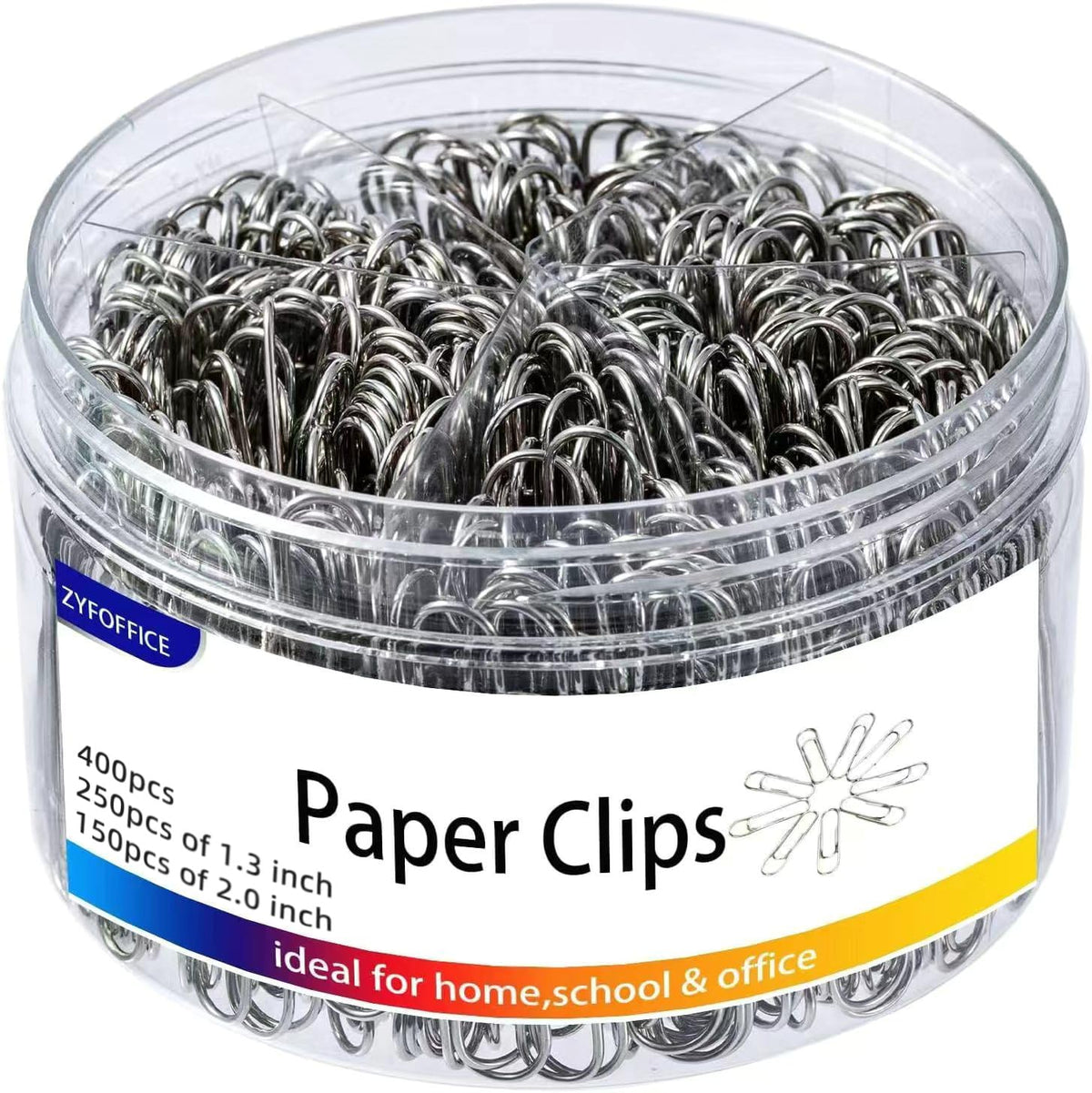 Colored Jumbo Paper Clips, 2 Inch (50mm), 300PCS