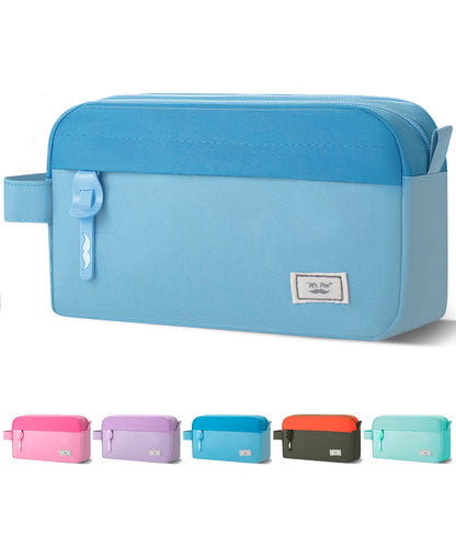Mr. Pen- High Capacity Pencil Case, Large Pencil Pouch with 3 Compartments and 2 Pockets, Large Pencil Bag with Smooth Zipper, Cute Pencil Case Pouch Organizer, School Supplies for Teens