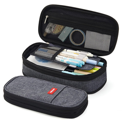 EASTHILL Big Capacity Pencil Pen Case Office College School Large Storage High Capacity Bag Pouch Holder Box Organizer Blue (Cyan)