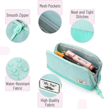 Mr. Pen- Wide-Opening Pencil Case, Triangle Design