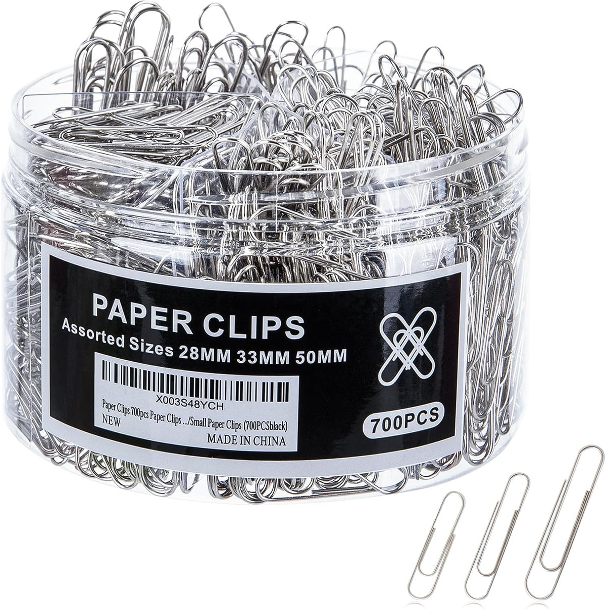 Wakawaga 700pcs Paper Clips Assorted Sizes Large (700PCS)
