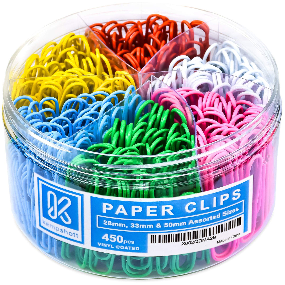 Kempshott 250 Large Paper Clips Smooth, Jumbo Paper Clips for Paperwork Ideal for Home, School and Office Use (Large, Silver)