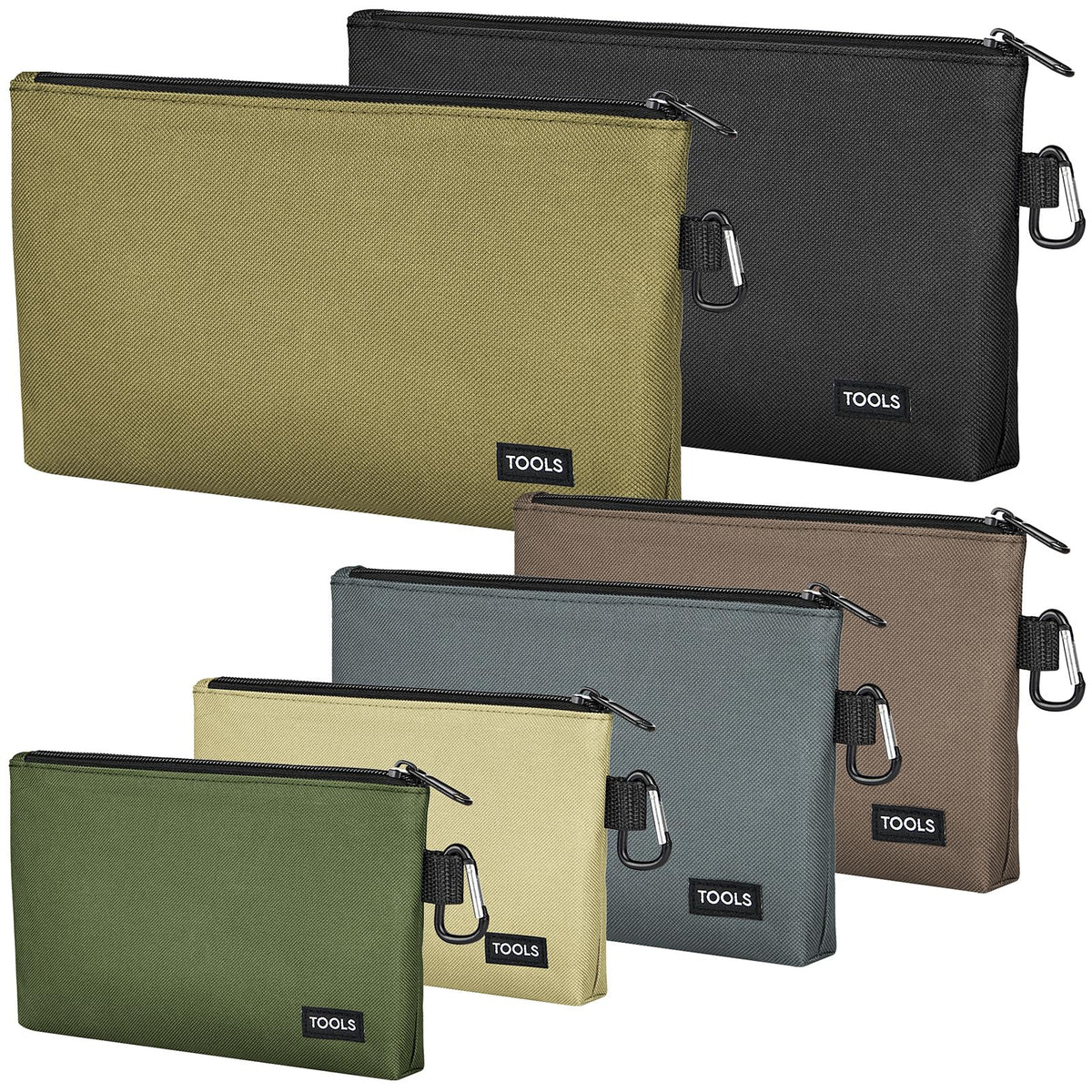 3 Pack Tool Bag Zipper Pouch, Premium Tool Pouch, Utility Storage Organizer