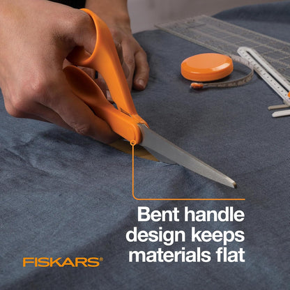 Fiskars 8" Original Orange-Handled Craft & Fabric Scissors, All Purpose
