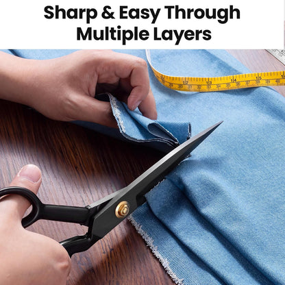 Professional Tailor Scissors 9 Inch for Cutting Fabric Heavy Duty Scissors for Leather Cutting Industrial Sharp Sewing Shears for Home Office Artists Dressmakers